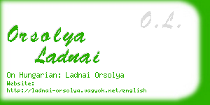 orsolya ladnai business card